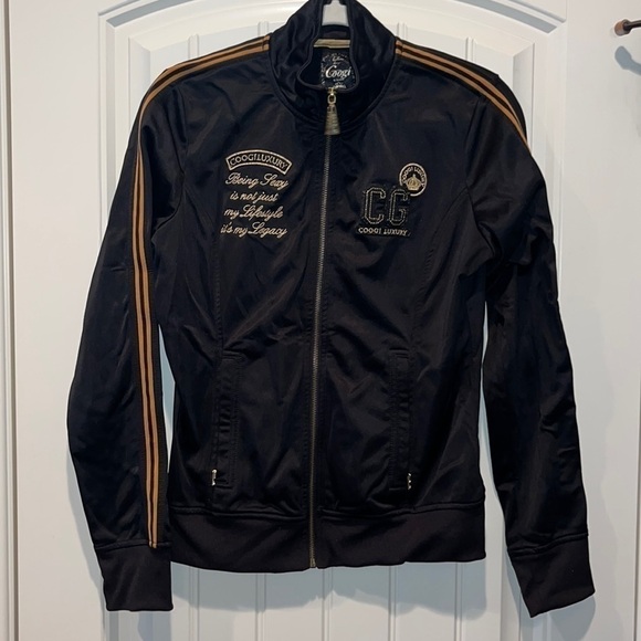 Coogi luxury black zip jacket “sexy is not just my lifestyle, it’s my legacy” L - Picture 1 of 11